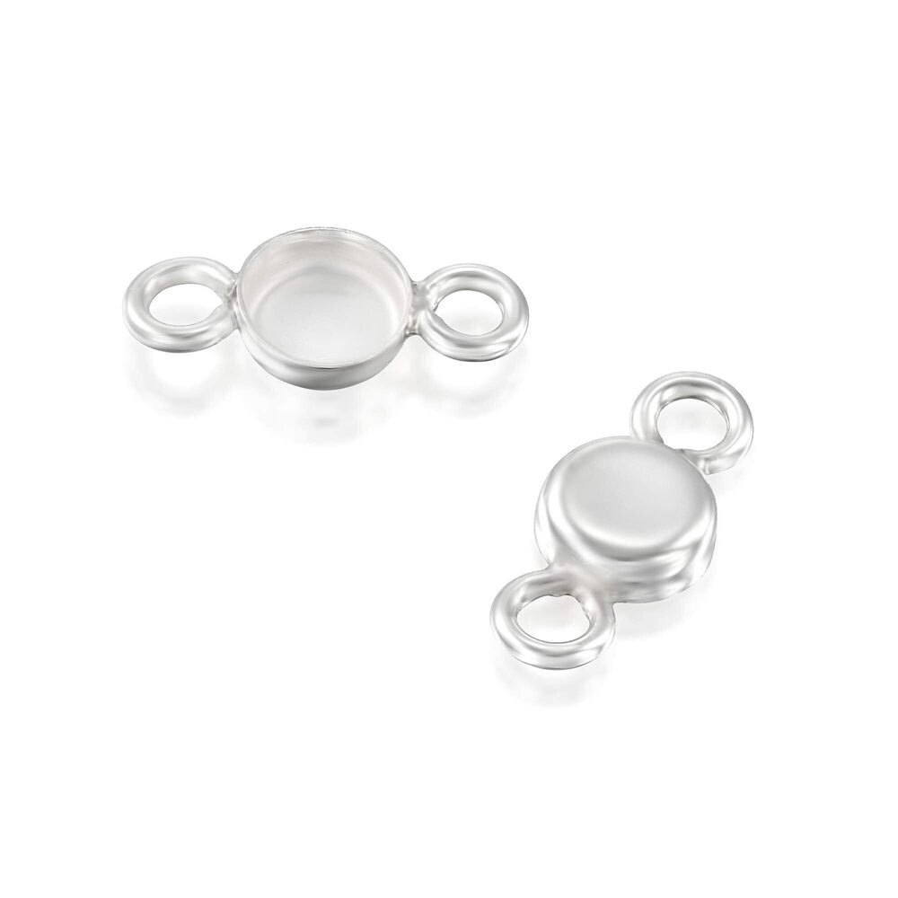 3861 925 Sterling Silver Bezel Cups - Set of 12 Pendant Tray - 4mm Sterling